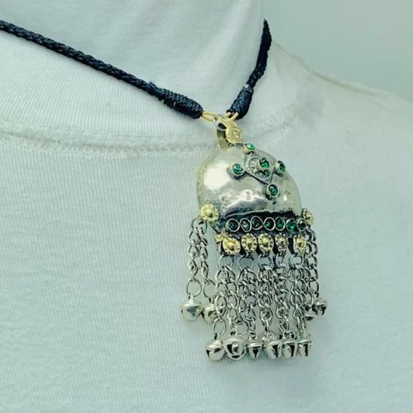 Kuchi Tribal Pendant Necklace With Earrings, Antique Style Jewelry, Traditional - Picture 4 of 8